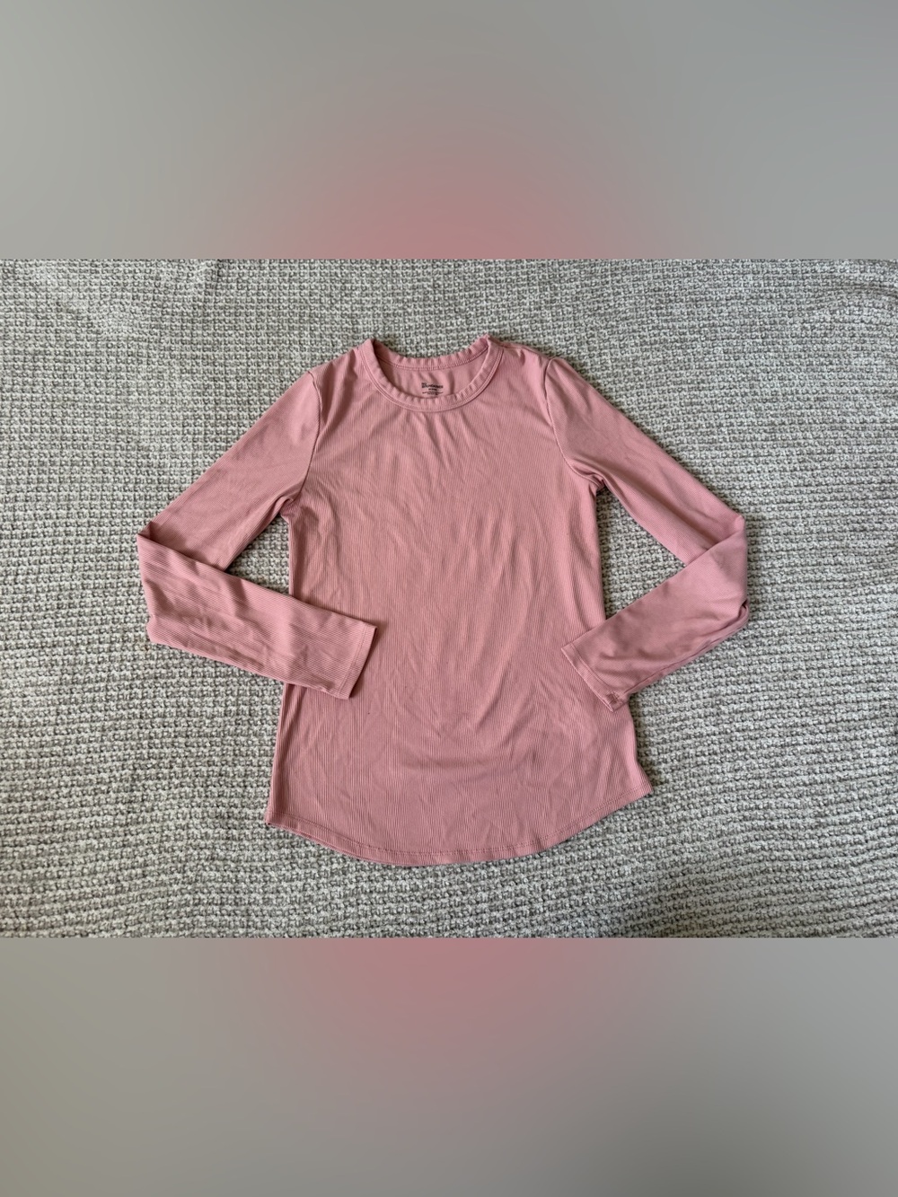 No boundaries ribbed Long sleeve Top - Dusty Rose